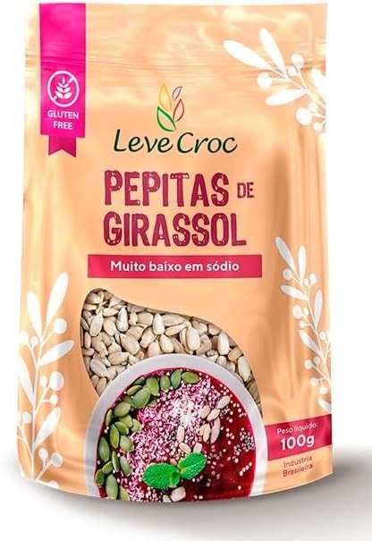 Pepitas de Girassol Leve Croc 100g