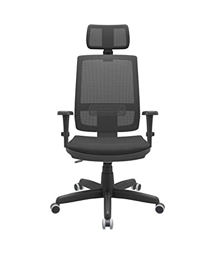 Cadeira Presidente Brizza Giratória com Encosto BackSystem, Braços 3D e Apoio de Cabeça - Conforto e Ergonomia Premium