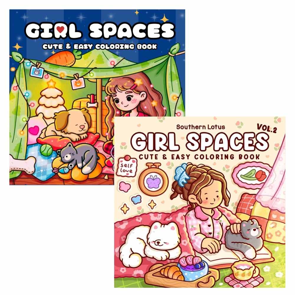 Girl Spaces 2: 40 Páginas de Puro Relaxamento