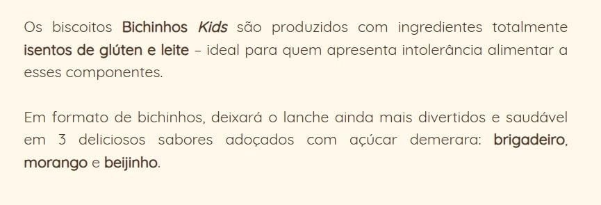 Bichinhos Kids Natural Life - Sabor Brigadeiro - Vegano - Sem Glúten - 80g