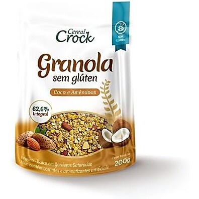 Granola Coco & Amêndoas Sem Glúten Crock 200g
