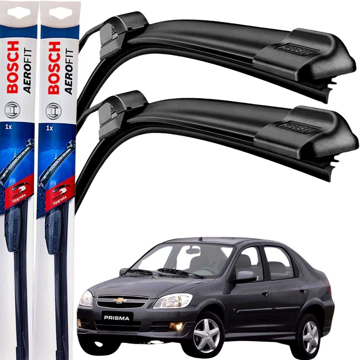 Palheta Limpador Parabrisa Bosch Aerofit Original GM Prisma 2007-2012 - Par Dianteiro