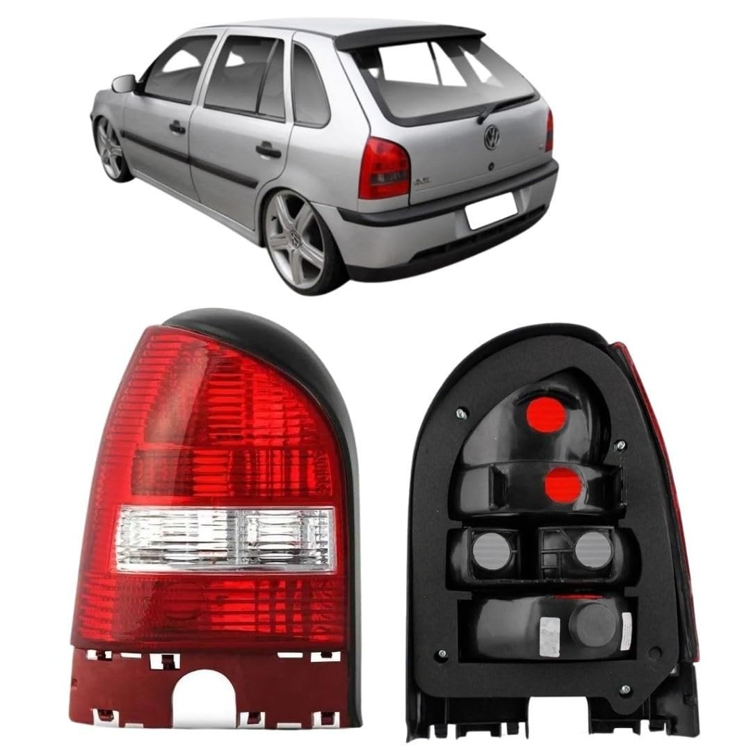 Lanterna Traseira Bicolor LE para Gol G3 (1999-2005) - Aba Preta e Design Moderno