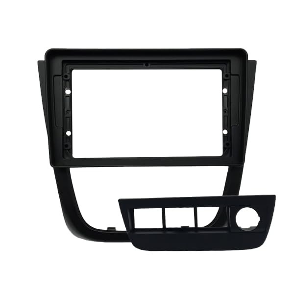 Moldura Fiamon 9" Flutuante para Gol G5, Saveiro e Voyage - Preta (Suporte 2/4 Botões)