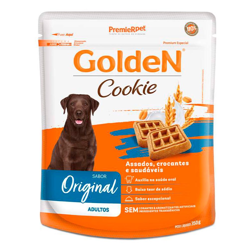 Golden Cookies Premier: Sabor e Saúde para Cães Adultos!