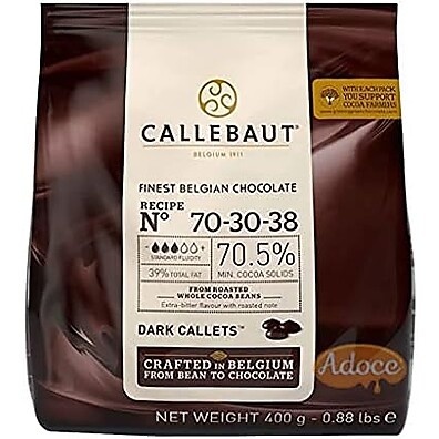 Gotas Chocolate Meio Amargo Callebaut 70,5% Cacau 400g