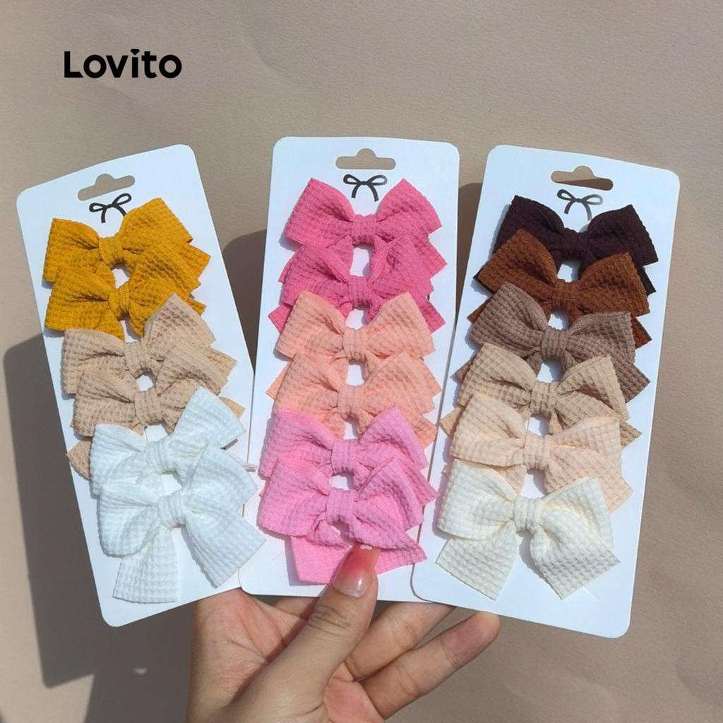Grampos de Cabelo Lovito: Laços Fofos para Bebês