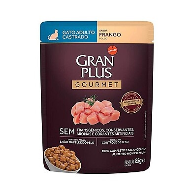 Gran Plus Gatos Castrados: Sabor e Saúde em Cada Sachê!