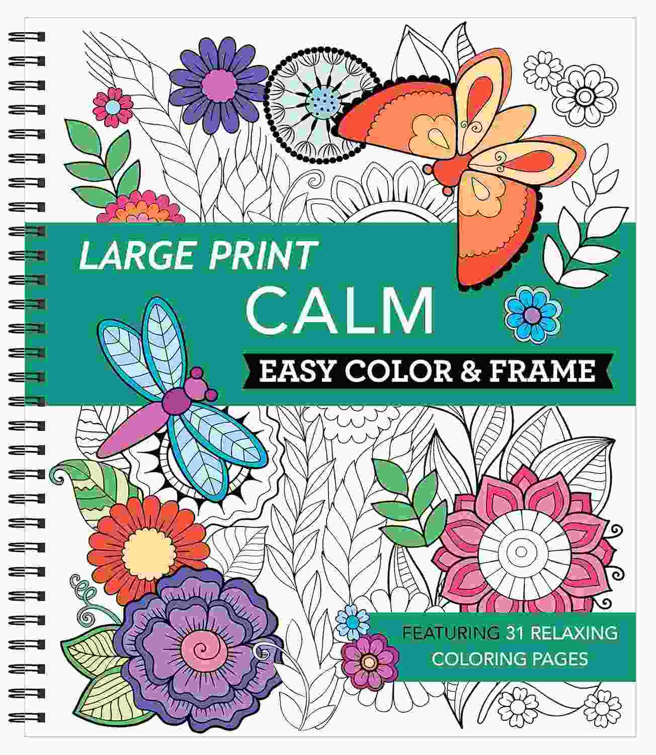 Livro de Colorir Anti-Stress com Impressão Grande: Calma e Criatividade para Adultos
