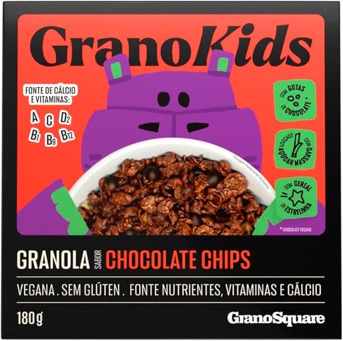 Granola GranoSquare GRANOKIDS Chocolate Chips 180g