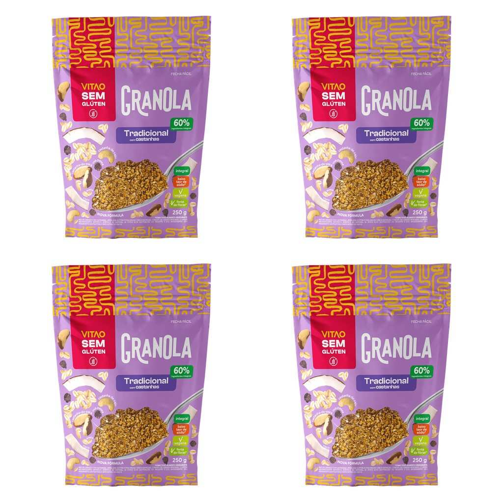 Granola Sem Glúten Vitao: Sabor e Saúde em 4 Kits!