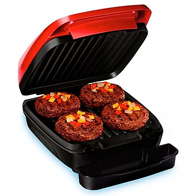 Grill Elétrico 1000W Hamilton Beach: Rápido, Saudável e Fácil de Limpar