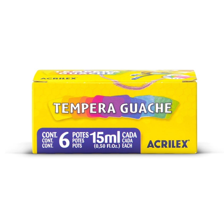 Guache Acrilex: 6 Cores Vibrantes para Criar!