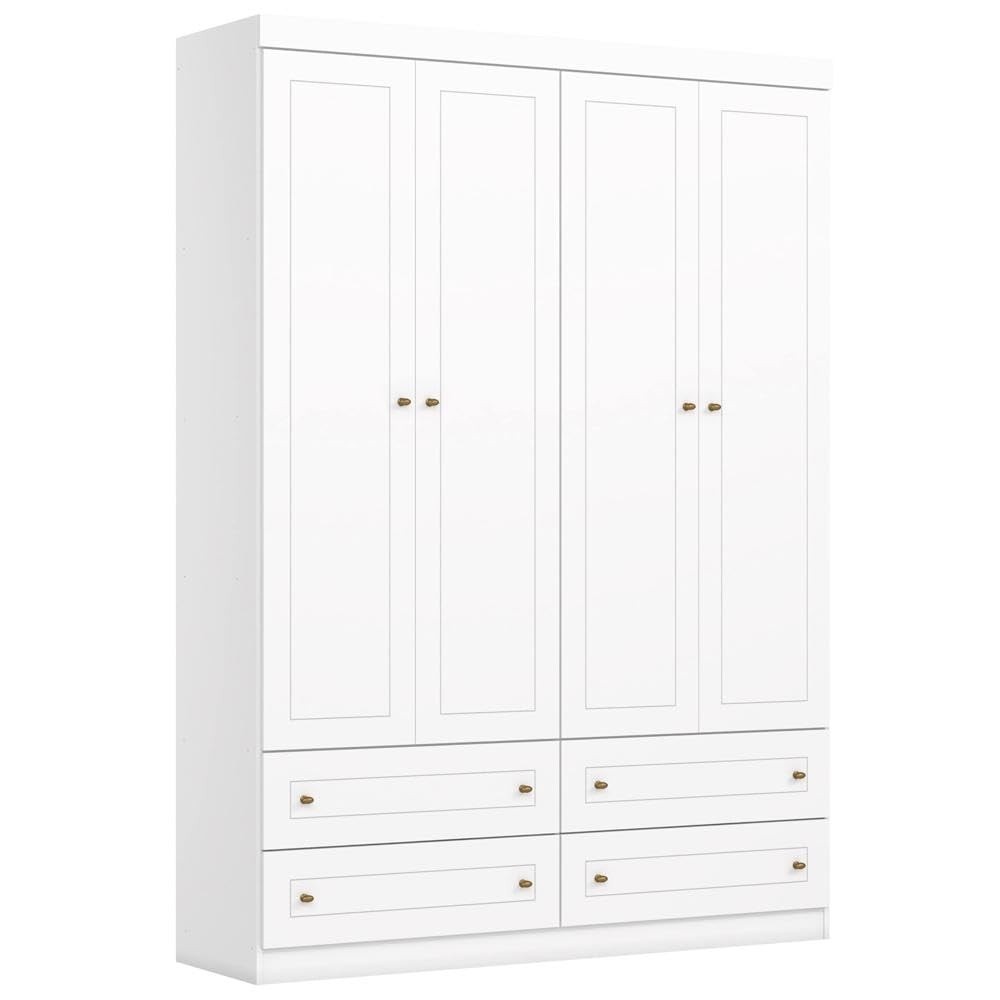 Guarda-Roupa Infantil 4 Portas e 4 Gavetas Americano Henn - Organização e Estilo no Quarto da Criança