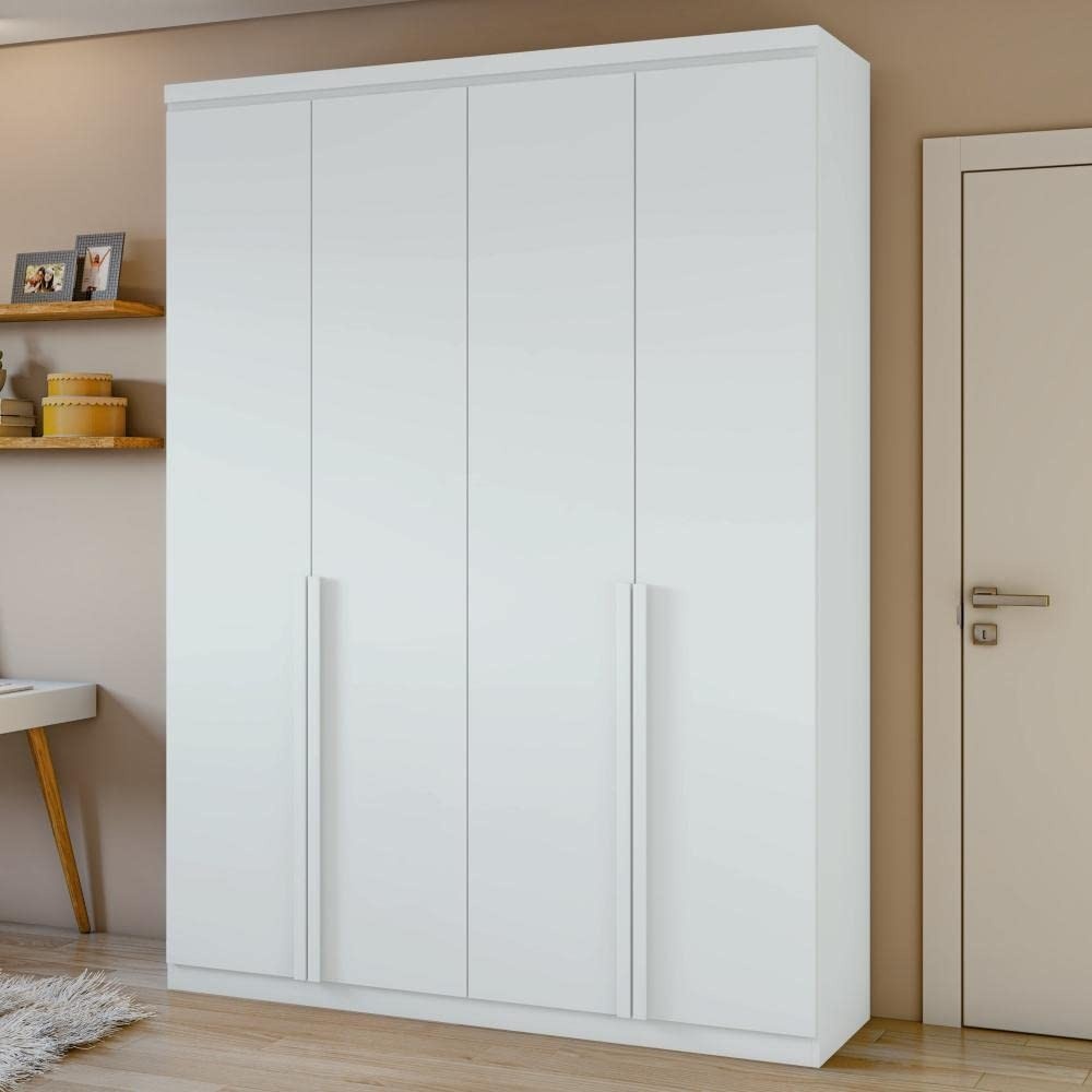 Guarda-Roupa Solteiro 4 Portas 2 Gavetas Alonzo – Design Moderno e Organização Inteligente
