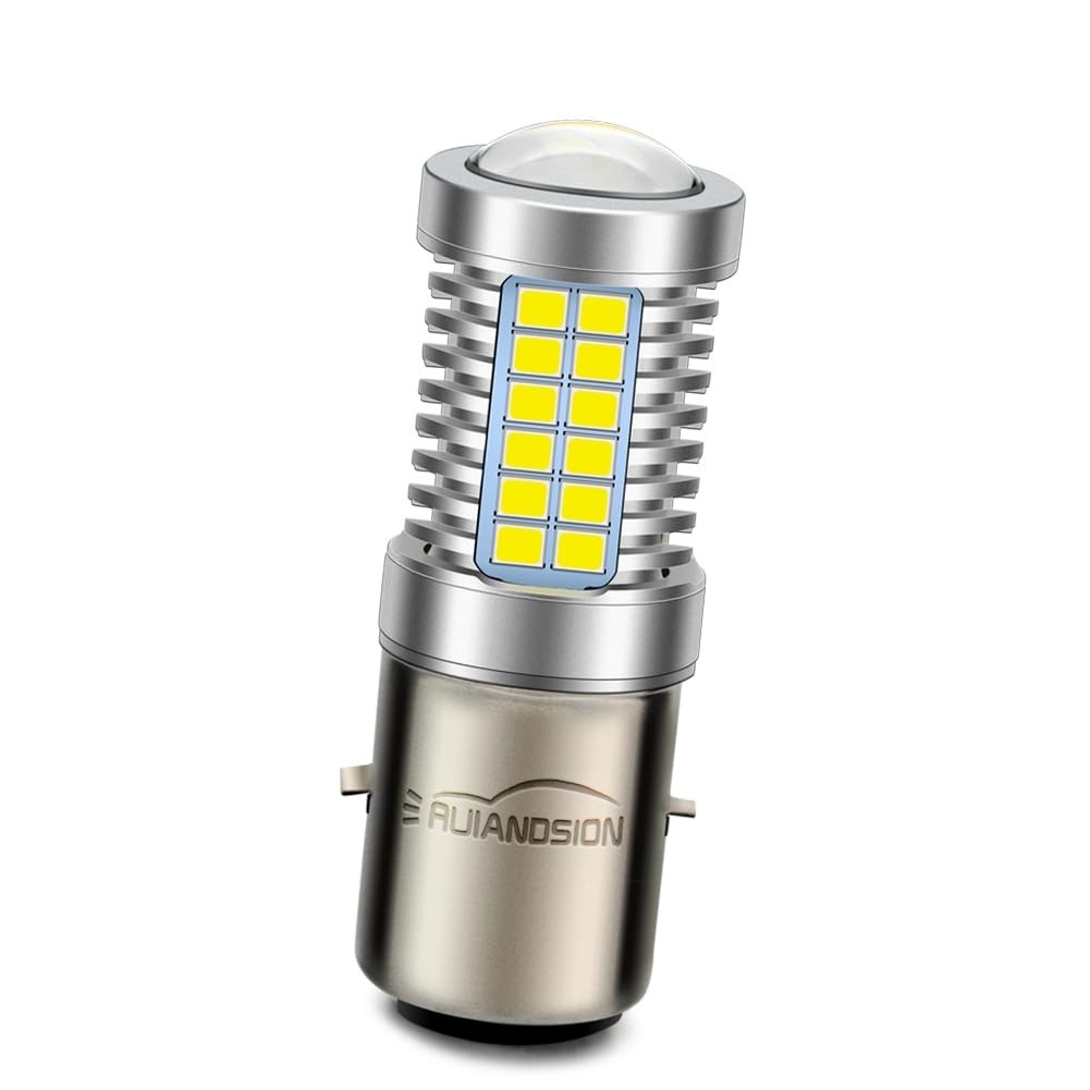 Farol LED Moto BA20D H6 Ruiandsion: Super Brilhante 6V AC, 360° com Lente Projetora