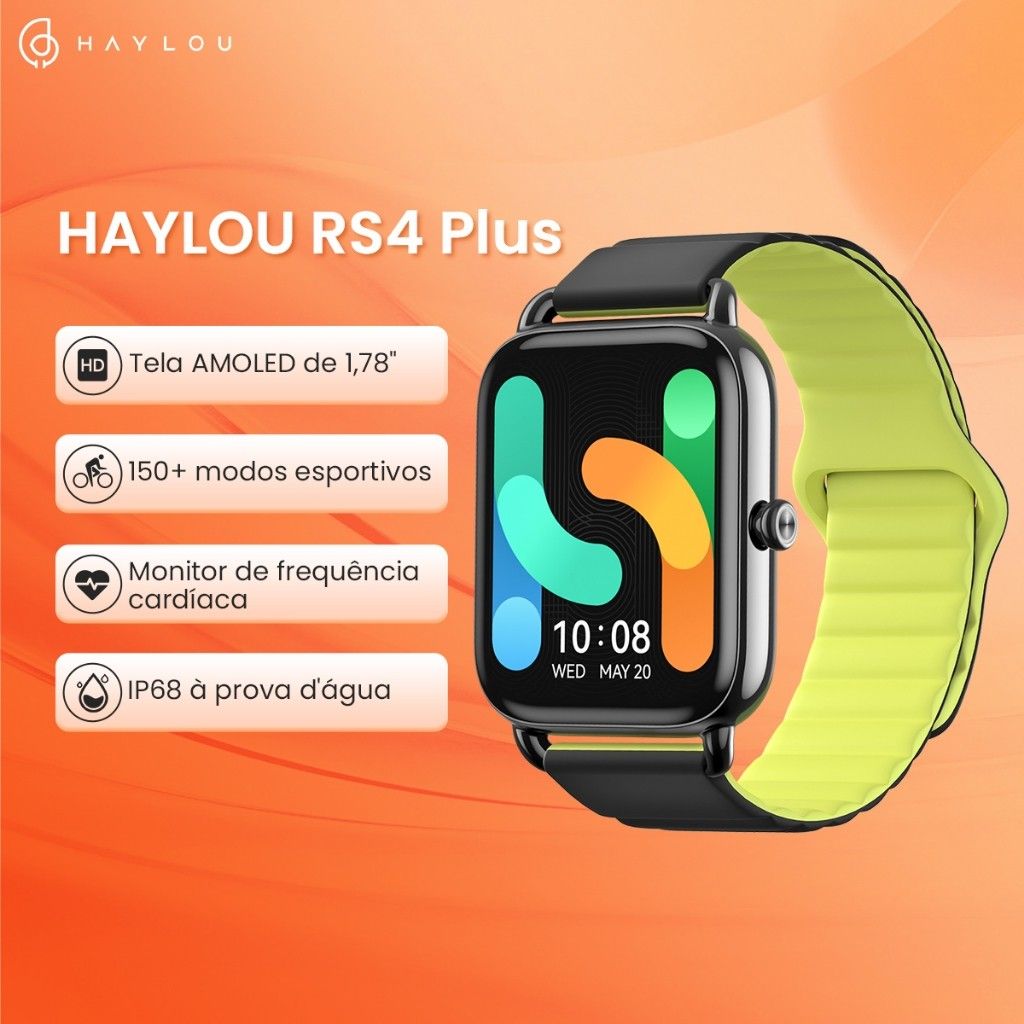 Haylou RS4 PLUS: Seu Smartwatch Completo!