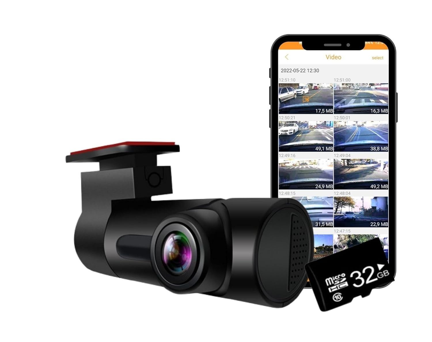 Câmera Veicular Black Box Vision HD com Wi-Fi e Cartão 32GB - Segurança e Praticidade