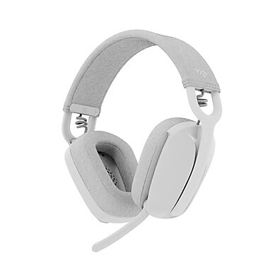 Headset Sem Fio Logitech Zone Vibe 100 Branco – Conforto e Qualidade