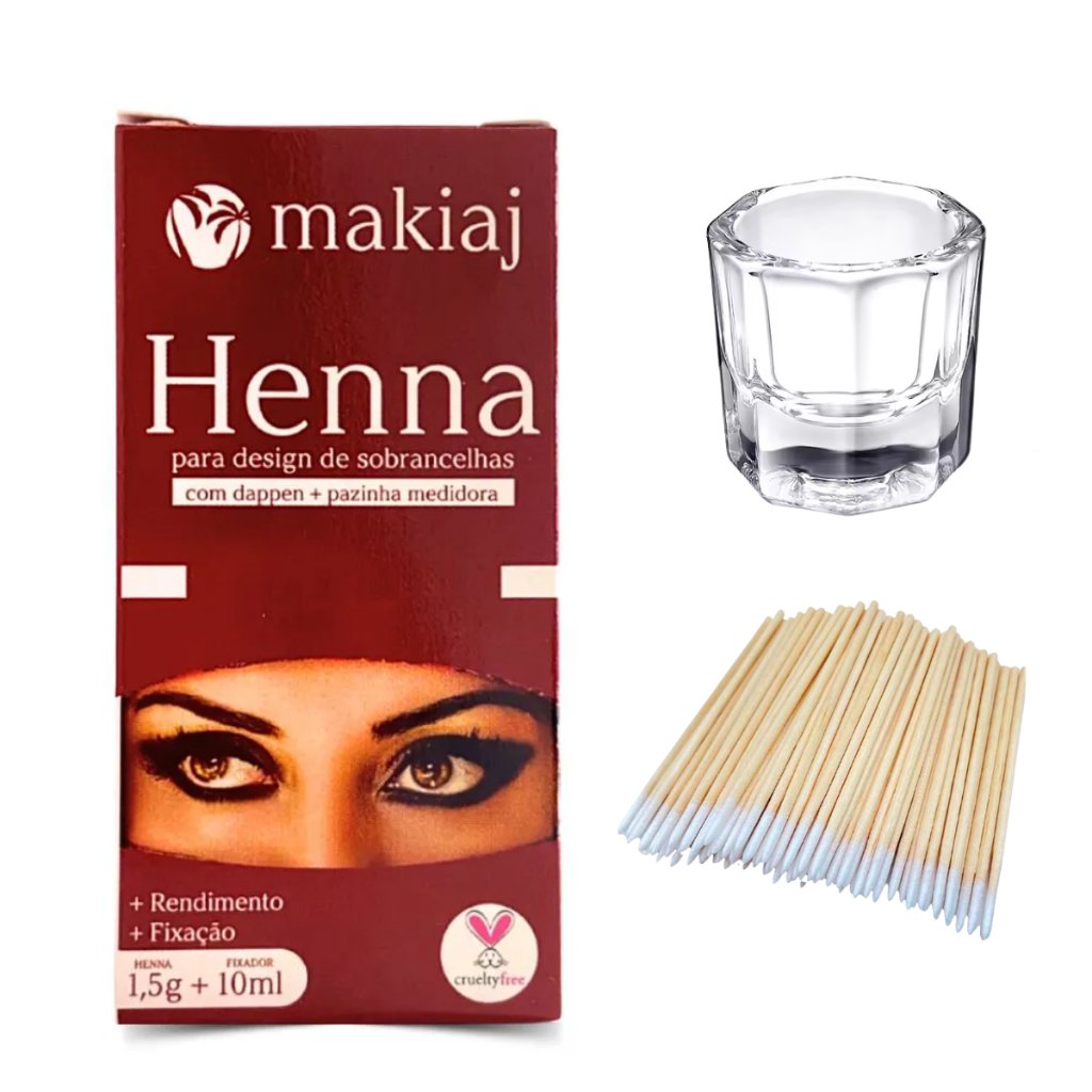 Henna para Sobrancelha Natural com Fixação + Brindes