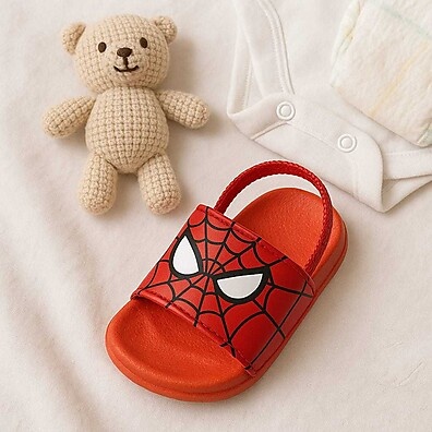 Chinela de Bebê Homem-Aranha com Elástico: Conforto e Estilo para os Pezinhos do Seu Herói