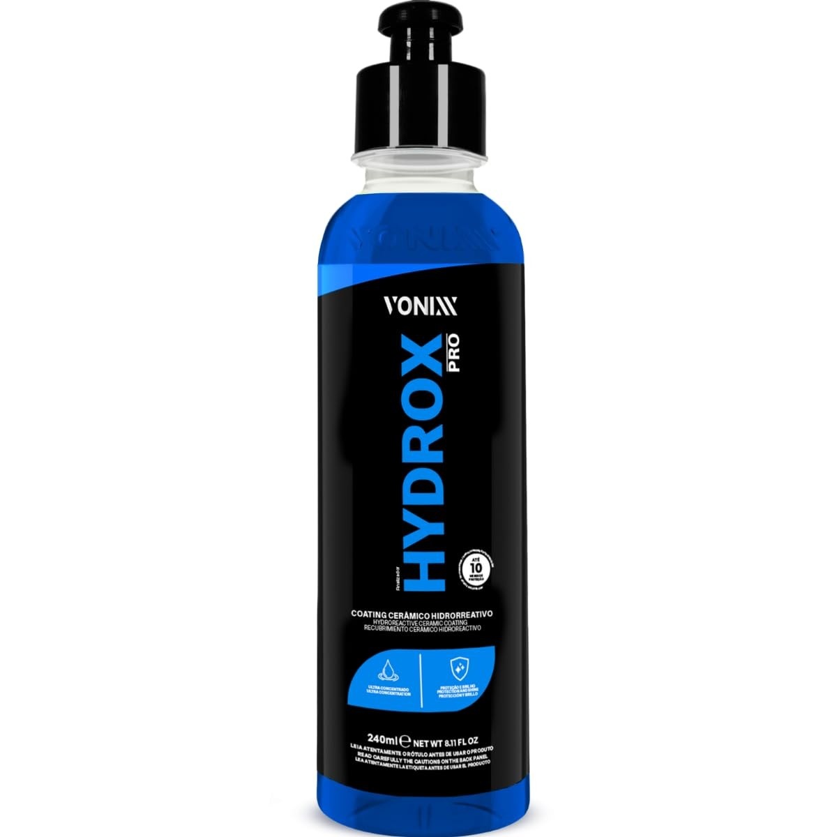 Hydroxx Pro Vonixx 240ml: Coating Cerâmico Hidrorreativo Sem Toque para Brilho Duradouro