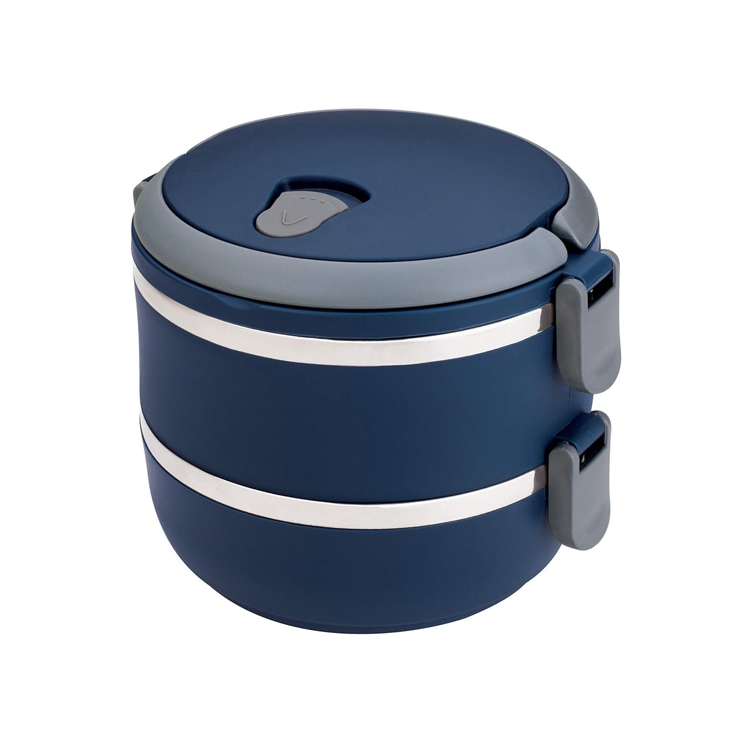 Marmita Dupla Lunch Box Azul Euro Home - Compartimentos com Vedação e Alça