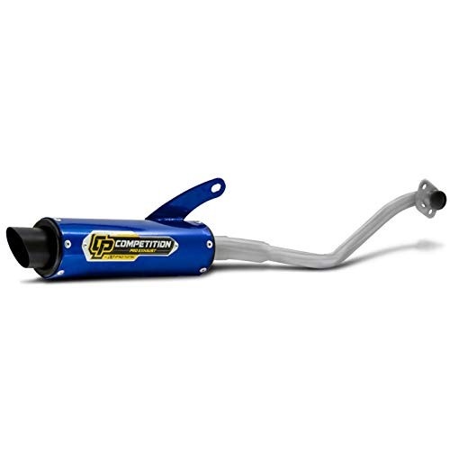 Escapamento Pro Tork Competition Curva Cromada Azul para Honda Pop 110 (2016-2022)