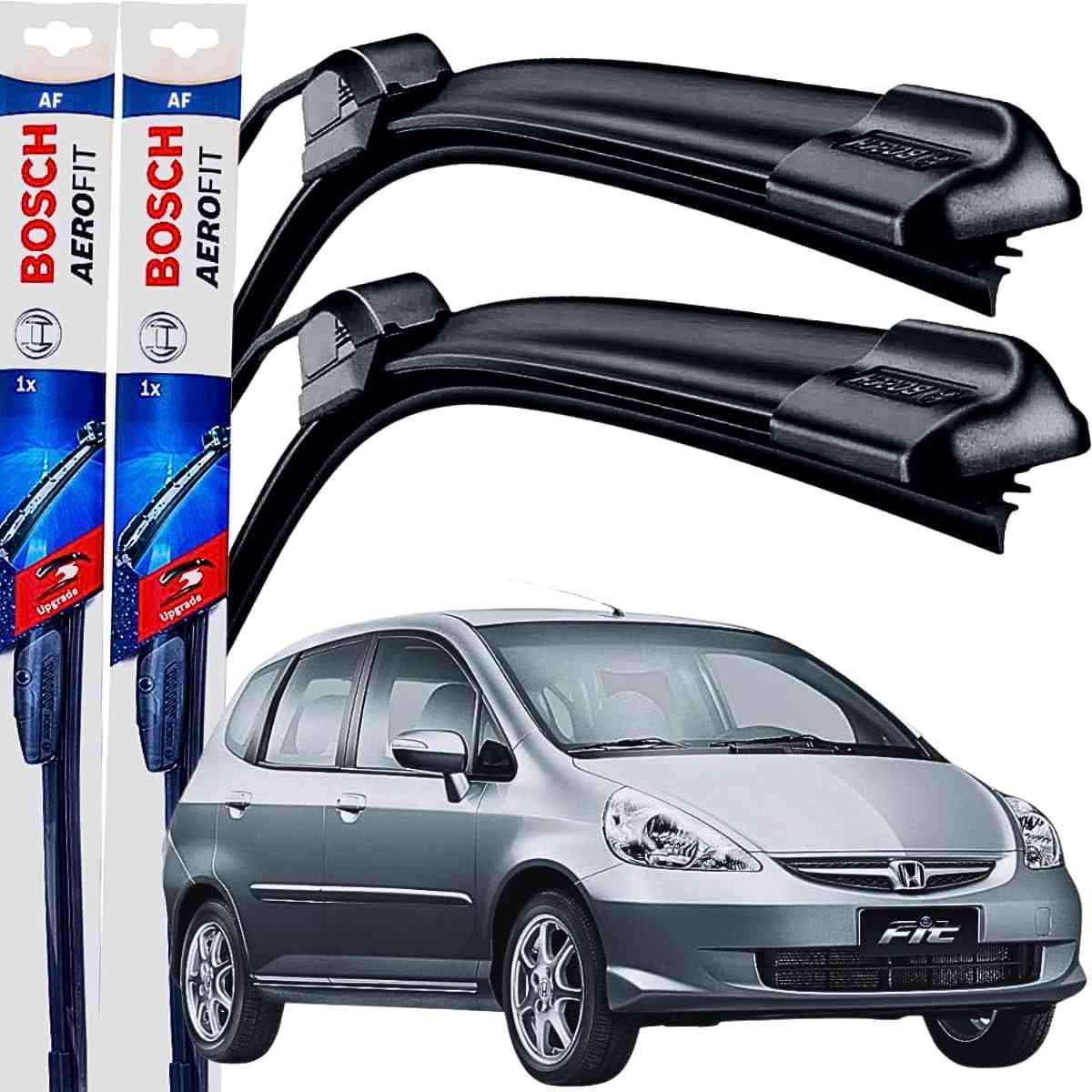 Palheta Limpador Parabrisa Bosch Aerofit Original Honda Fit 2003-2008 - Par Dianteiro