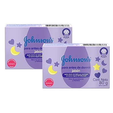 Hora do Sono: Kit 2 Sabonetes Johnson's Baby 80g