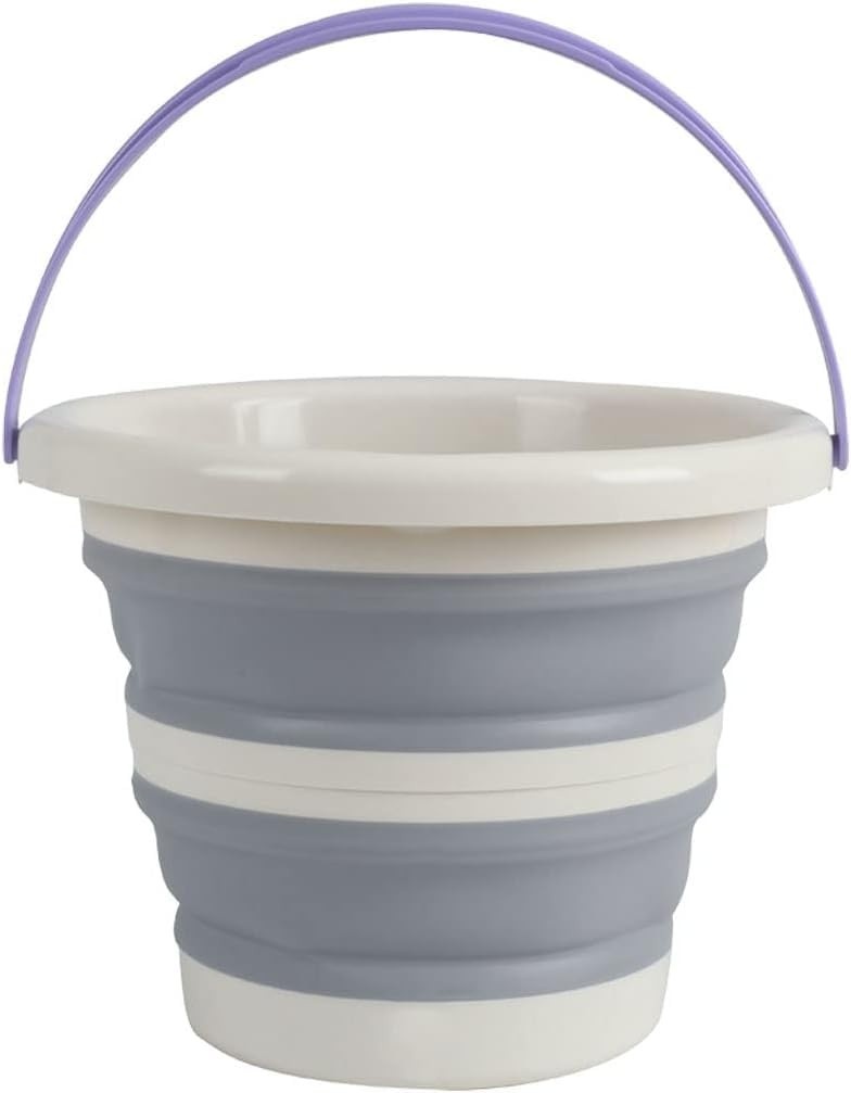 Balde Dobrável 5L com Alça – Leve, Resistente e Compacto | Ideal para Camping, Viagens e Limpeza