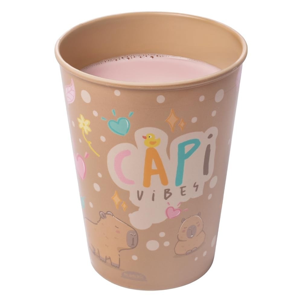 Copo Decorado Capivara 320ml - Seguro, Divertido e Ideal para Crianças