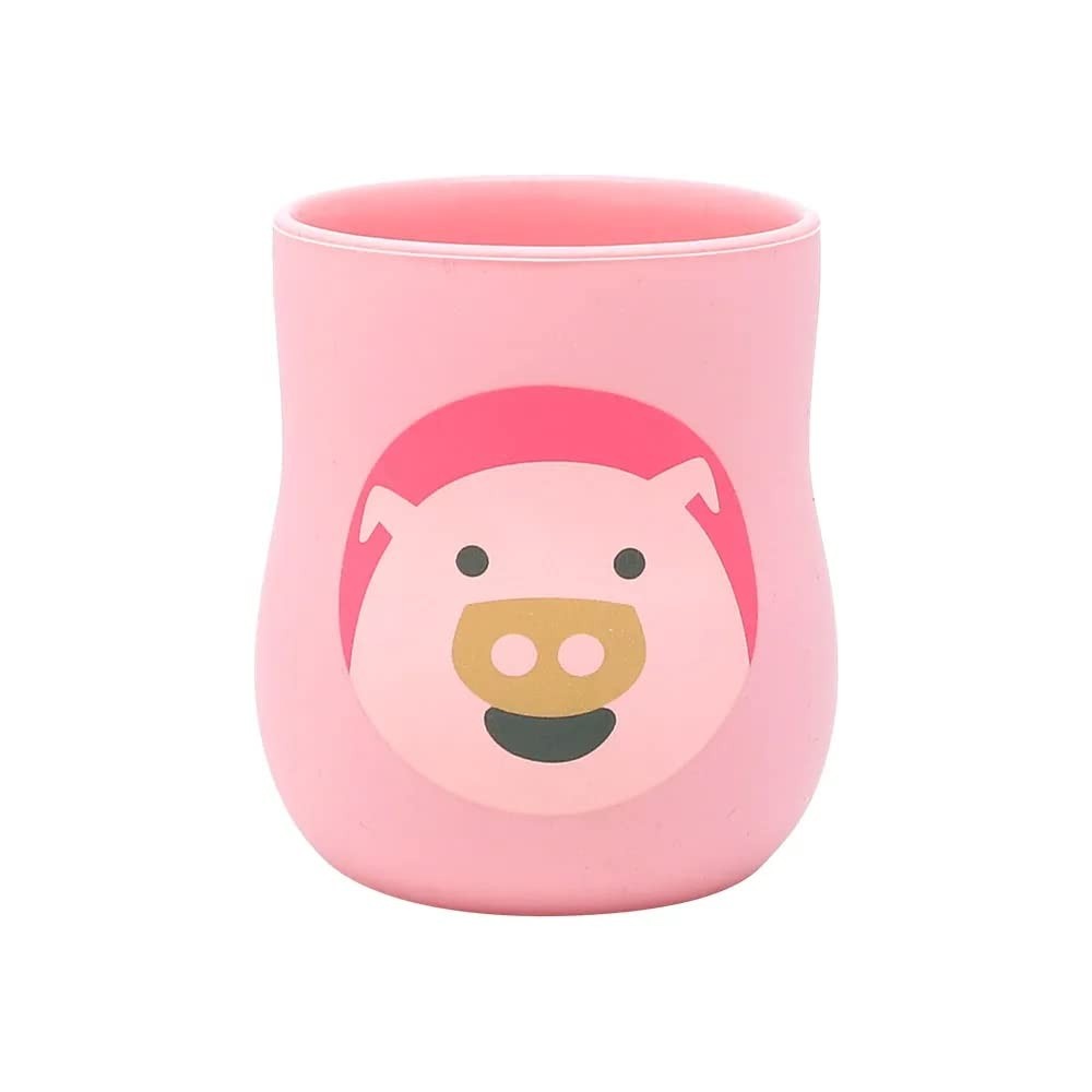 Copo Anatômico em Silicone 120ml Porquinha Pokey - Seguro, Ergonômico e Ideal para Bebês