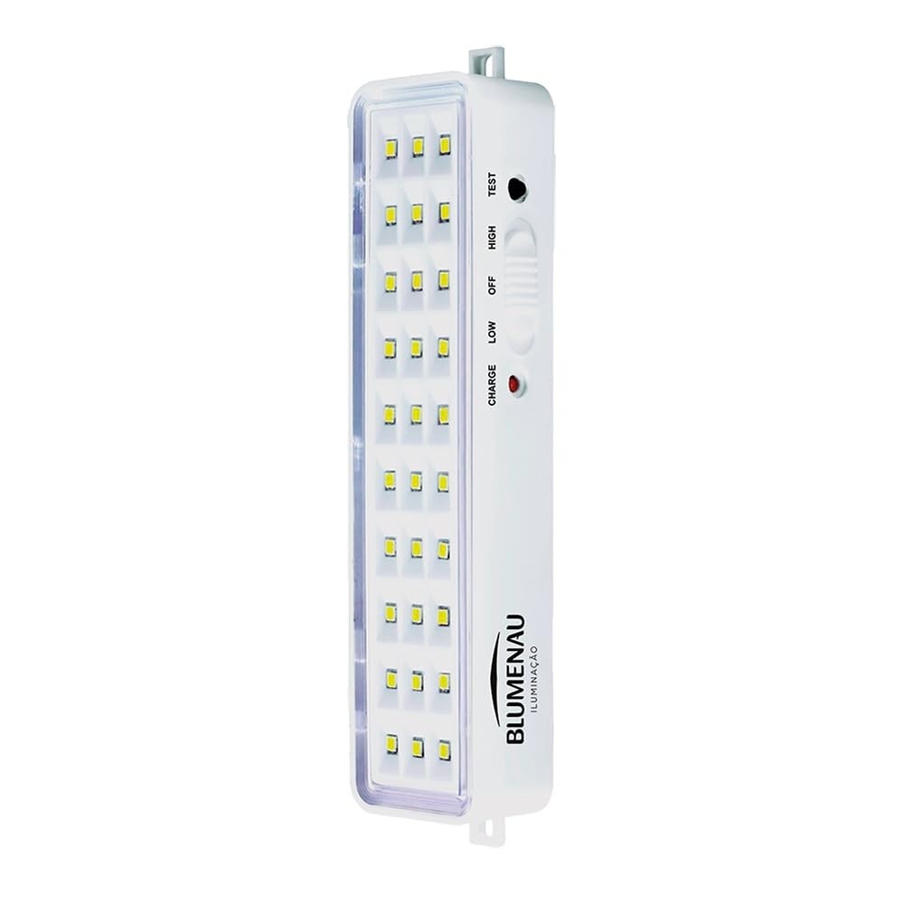 Luminária de Emergência LED 30 Leds 1W: Iluminação Confiável e Segura