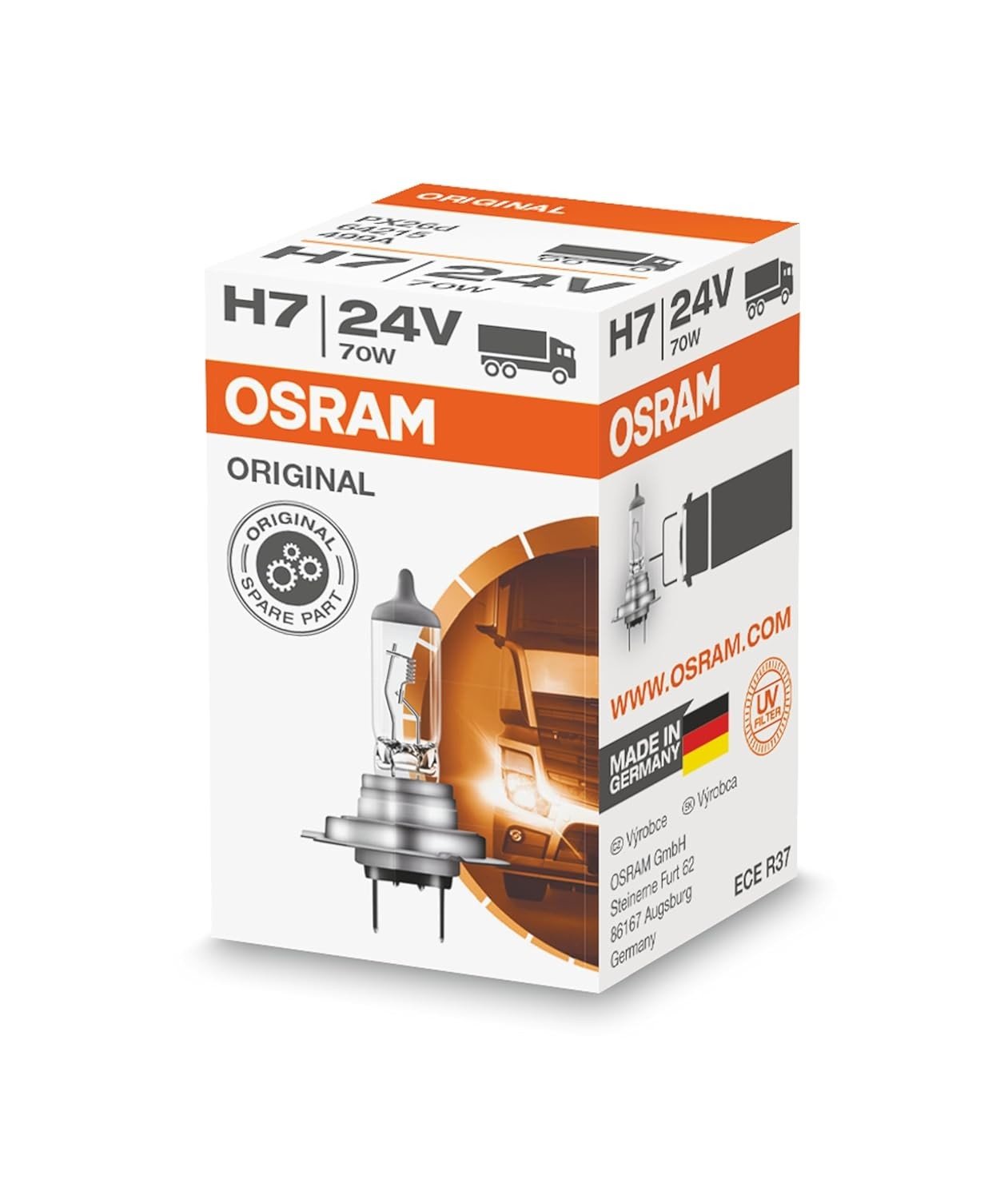 Lâmpada H7 Standard 24V 64215: Iluminação Original e Confiável para seu Veículo