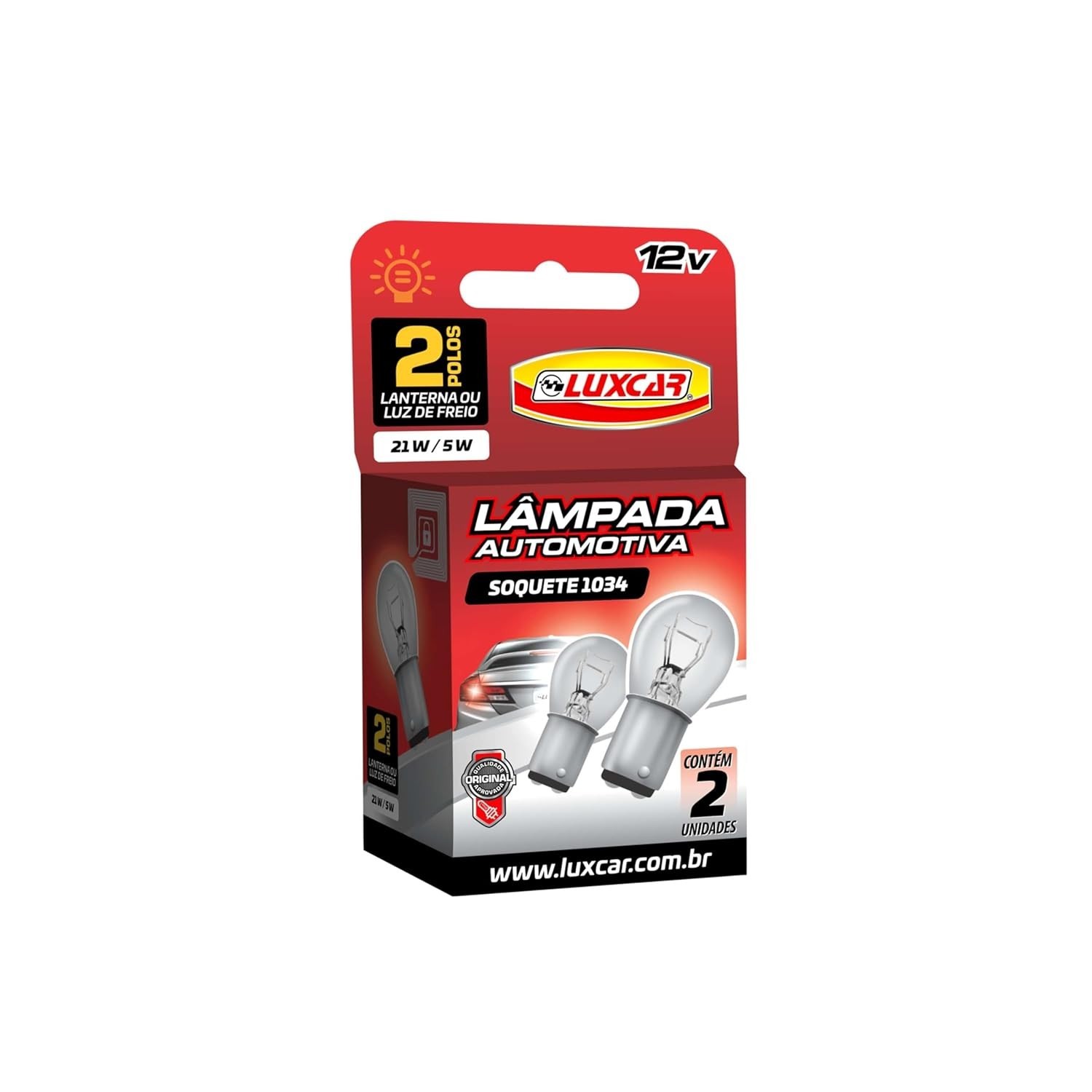Luxcar Lâmpada 2 Polos: Iluminação Potente e Durável para seu Veículo