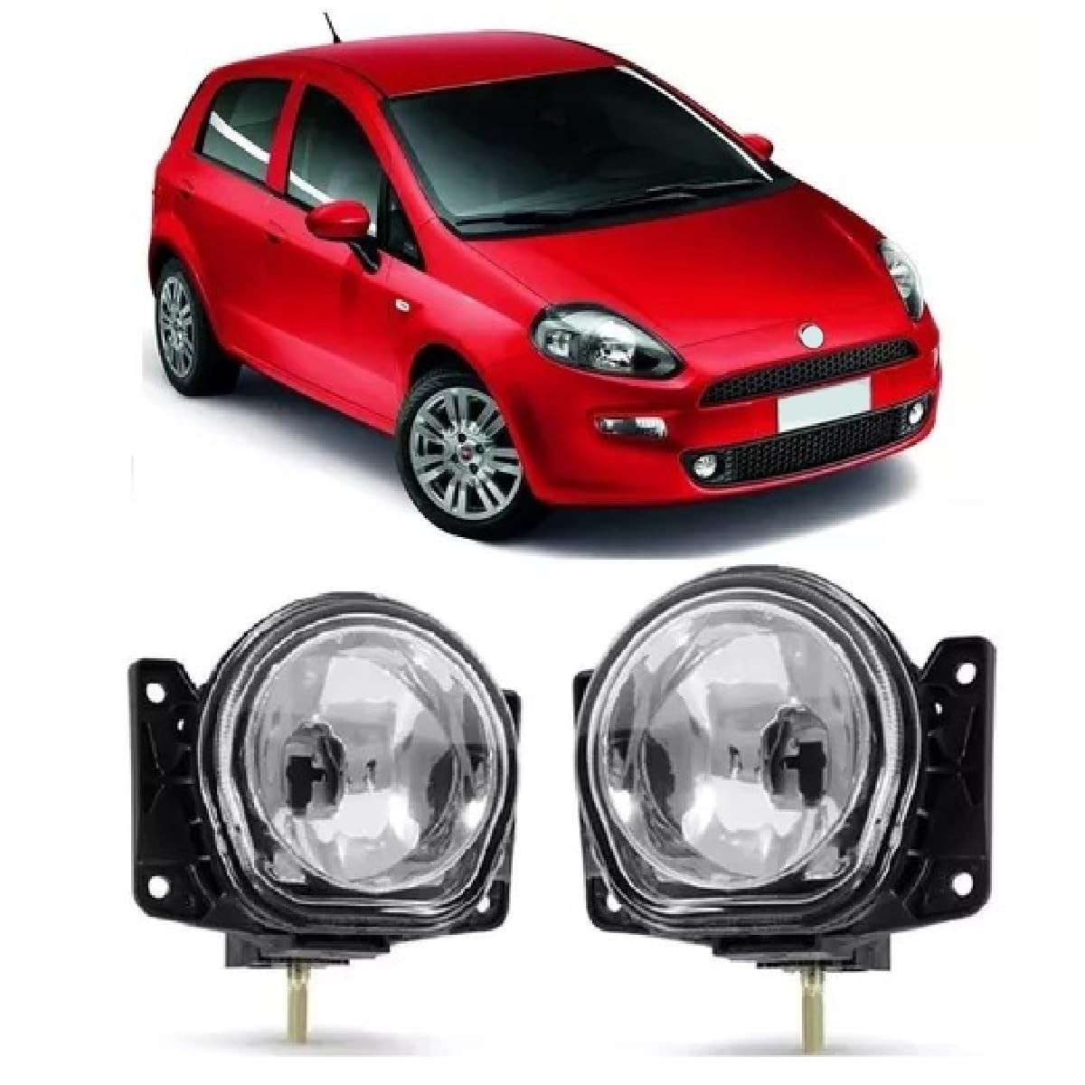 Par de Faróis de Milha para Fiat Punto (2008-2017) - Iluminação Potente e Estilo Esportivo