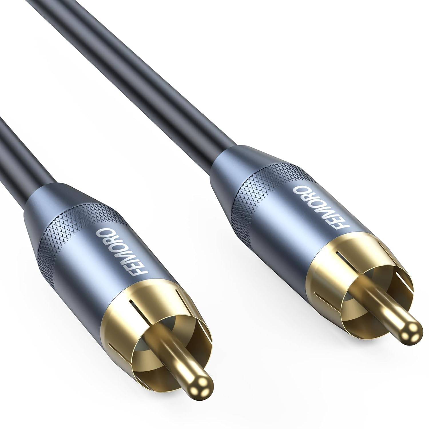 Cabo Subwoofer FEMORO 3m: Graves Profundos e Áudio Imersivo para seu Home Theater
