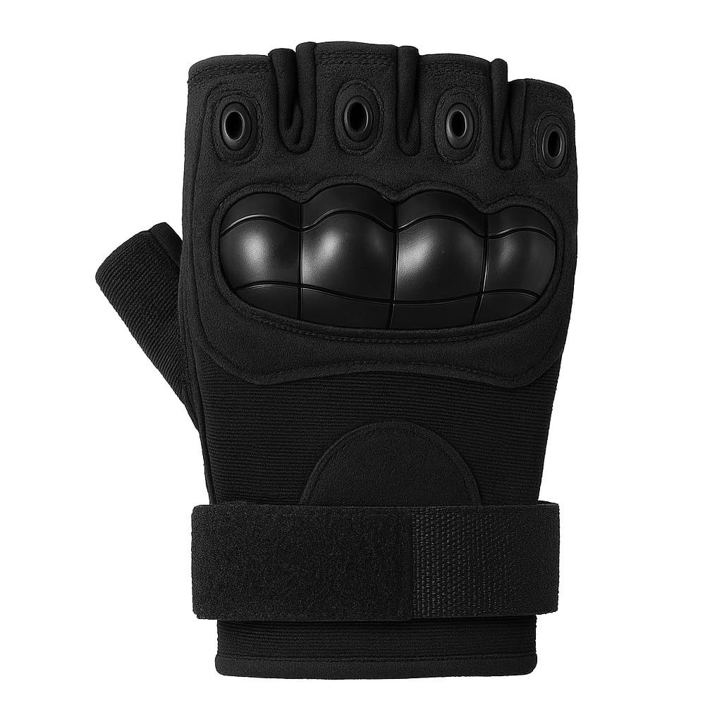 Luva Meio Dedo Tática Anti-Impacto: Proteção e Conforto para Moto, Bike e Esportes