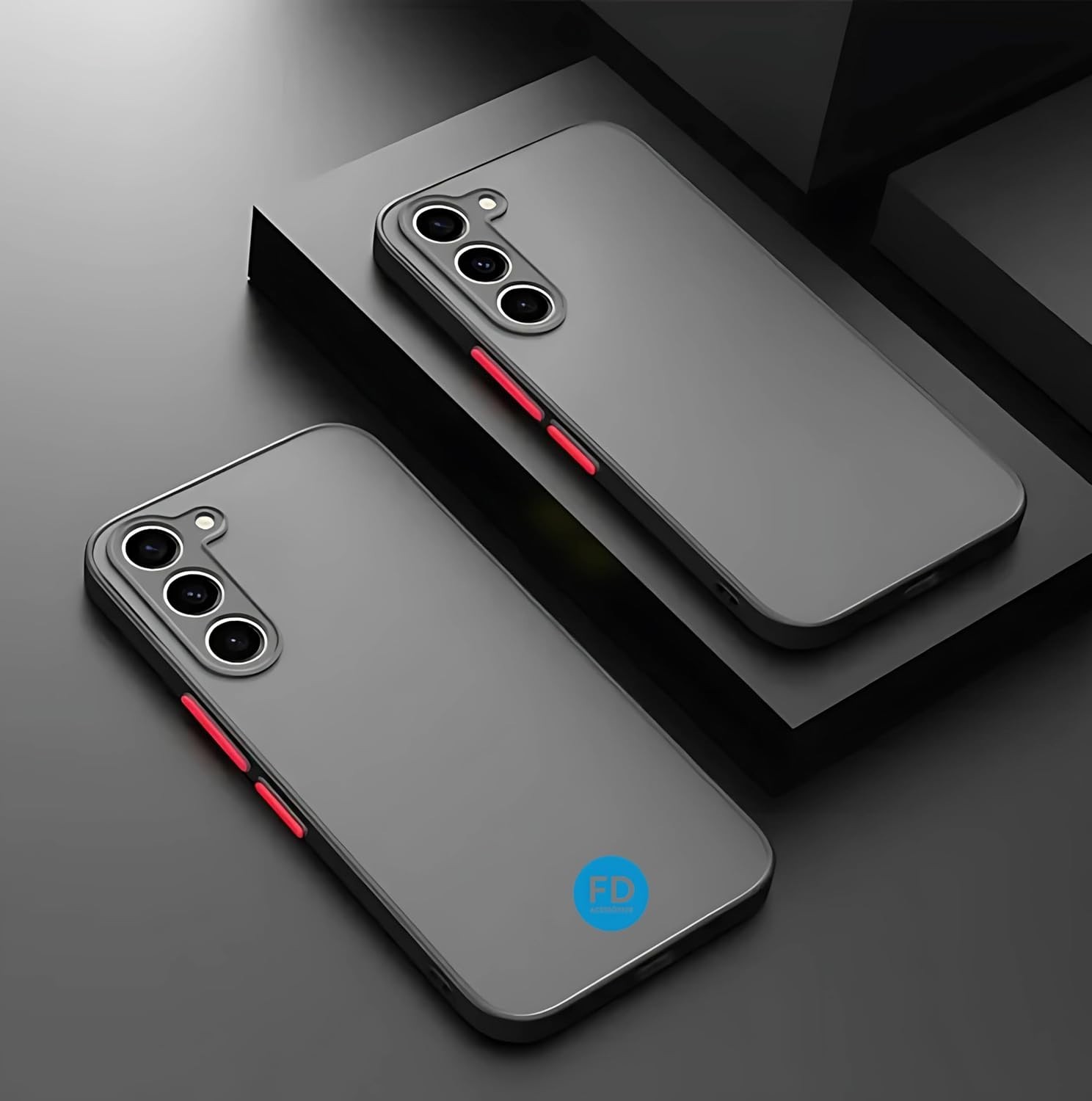 Capa Premium Anti Impacto Fosca Preta Translúcida com Proteção de Câmera para Samsung Galaxy A56