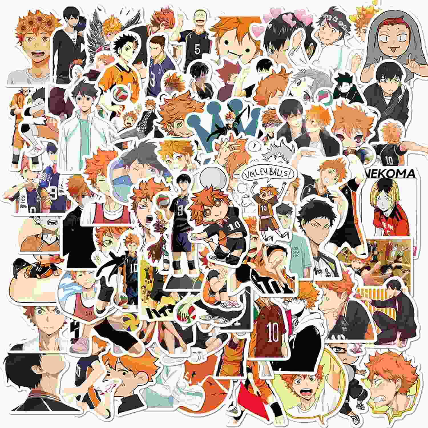 100 Adesivos Haikyuu Engraçados e Impermeáveis para Personalizar seus Itens!