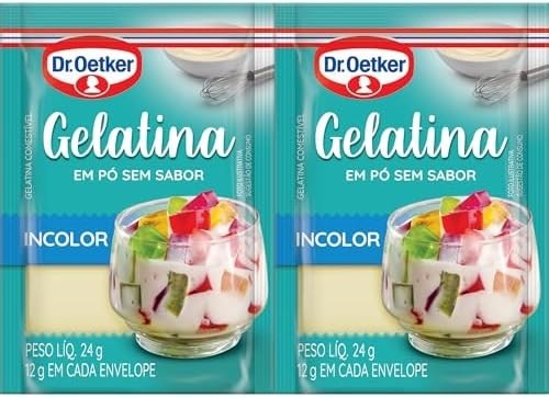 Dr.Oetker Dr. Oetker Gelatina Em Pó Incolor Sem Sabor Mais Consistência Para As Receitas Sobremesas Bolos Tortas E Doces 24G
