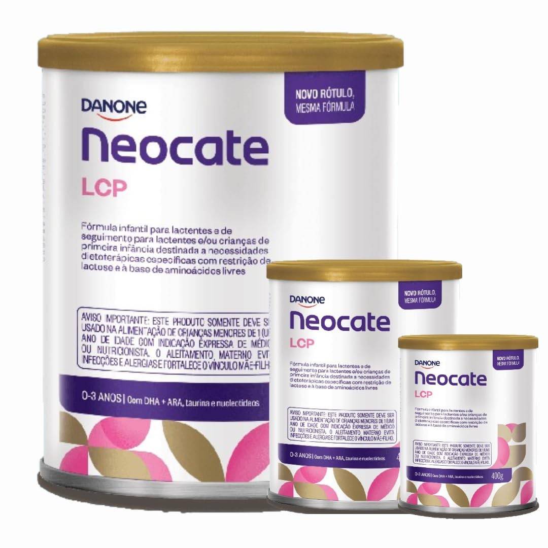 3 Latas Fórmula Infantil em Pó LCP 400g - Base Aminoácidos Livres
