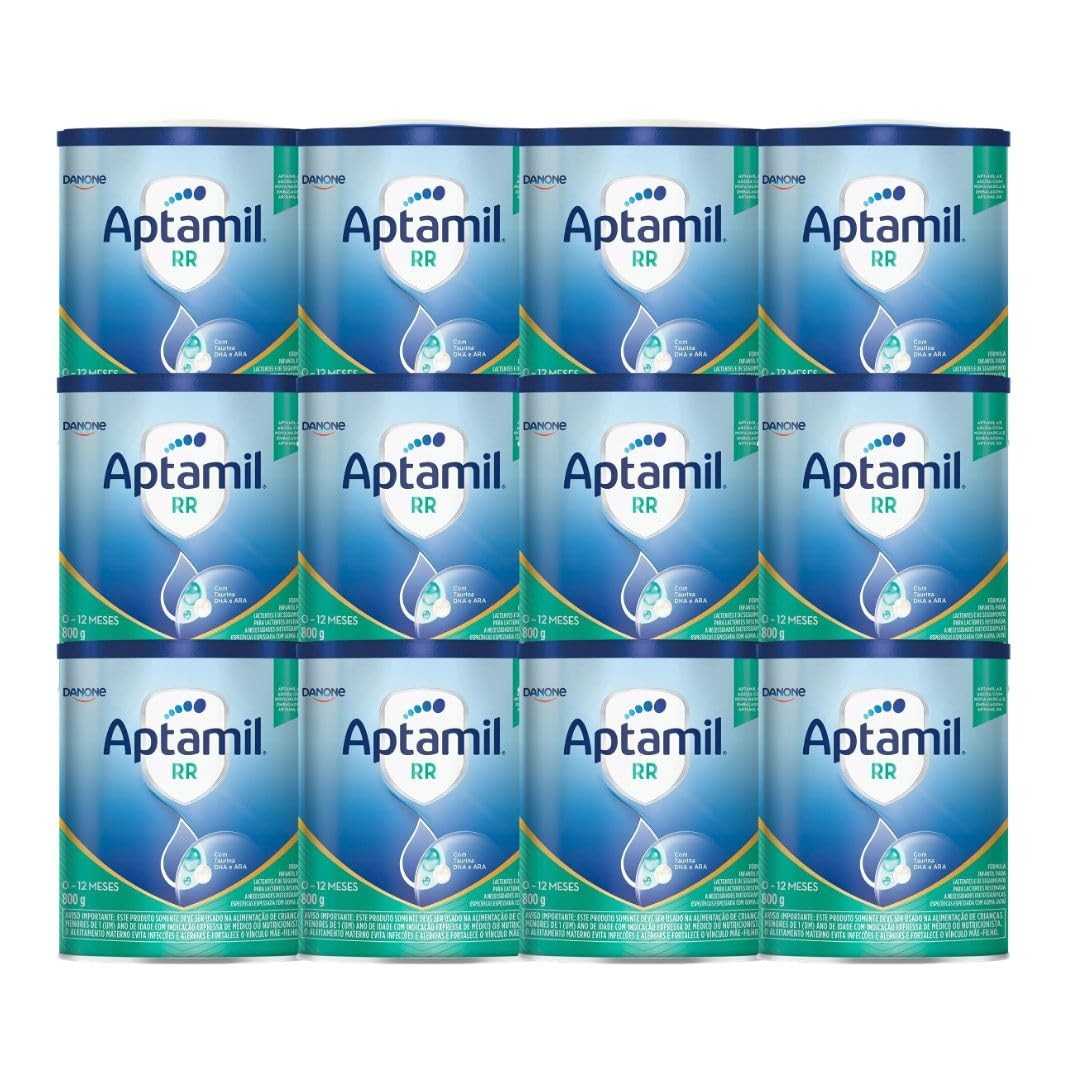 Aptamil RR 800g - Kit com 12 Latas | Fórmula Infantil com Prebióticos, DHA e ARA