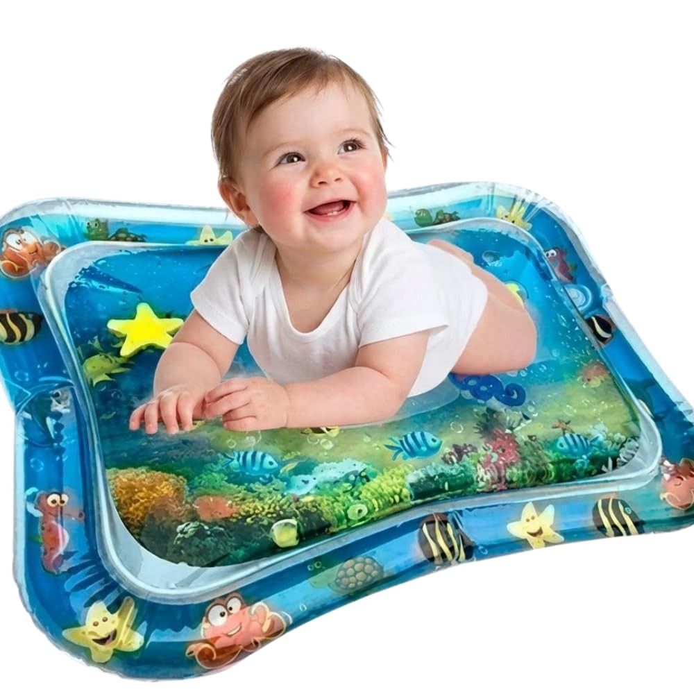 Tapete Inflável de Água Interativo para Bebês - Estimulação Sensorial com Peixinhos Coloridos