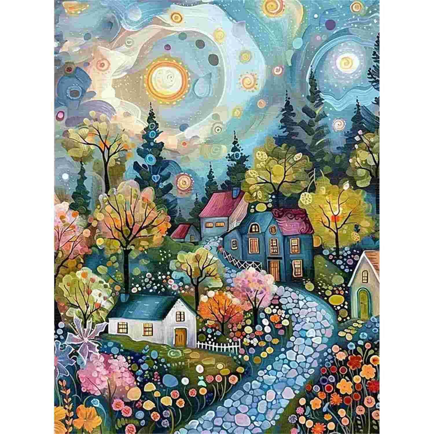 Kit de Arte de Diamante 5D para Adultos - Pintura com Strass para Iniciantes