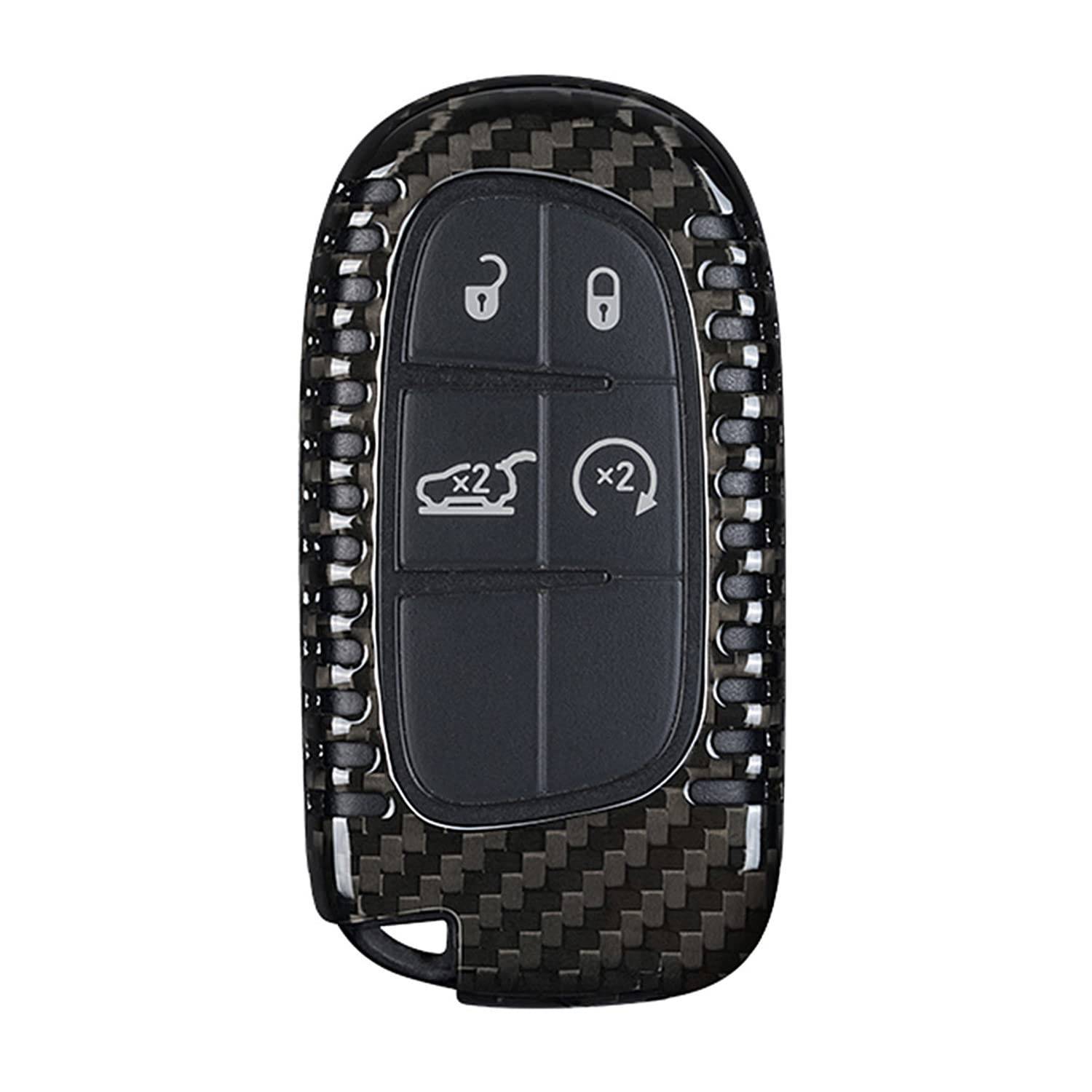 Capa Premium Fibra de Carbono para Chave Jeep/Dodge - Proteção e Estilo Inigualáveis
