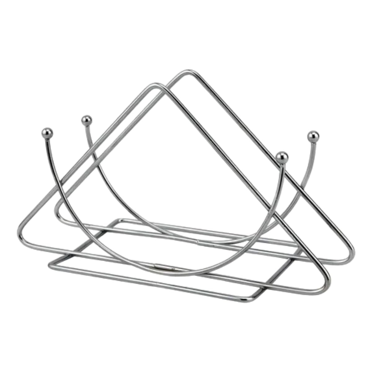 Suporte e Porta Guardanapos Inox Triangular - Elegante e Funcional para Mesa e Cozinha