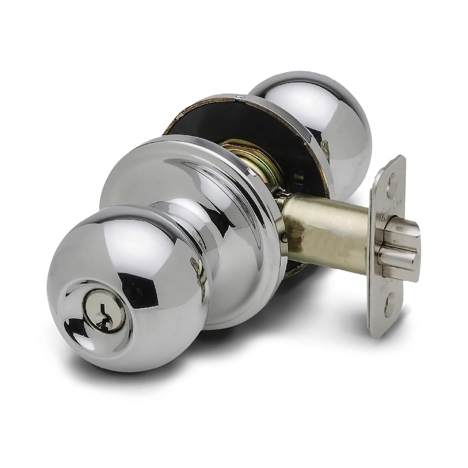 Maçaneta Esférica Copper Creek BK2040PS: Segurança e Elegância em Aço Inoxidável Polido