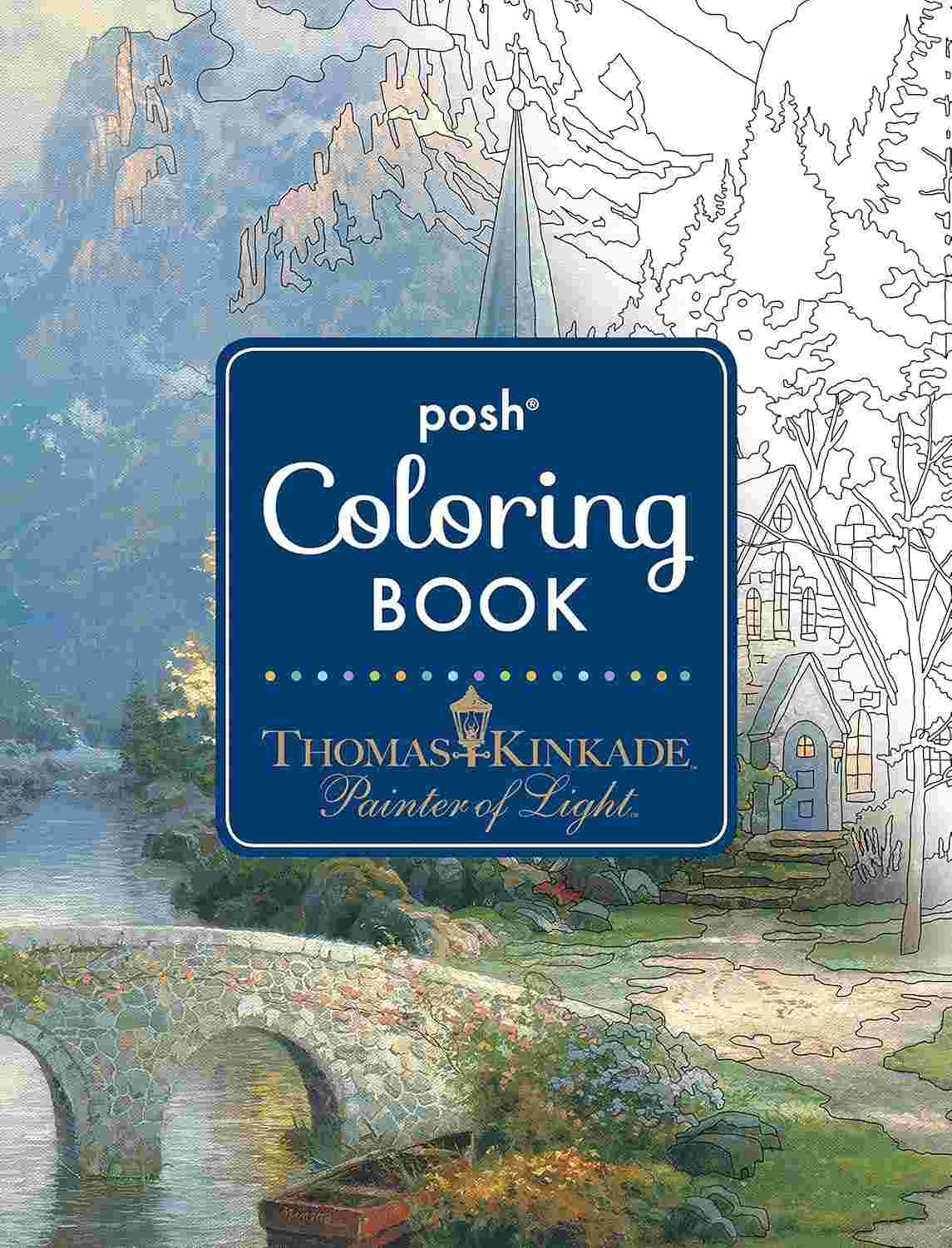Livro de Colorir Thomas Kinkade: Designs Inspiradores para Relaxar
